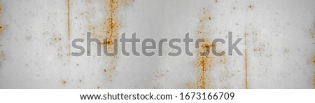 rusty bright white metal wall texture, with space for text, background panorama banner