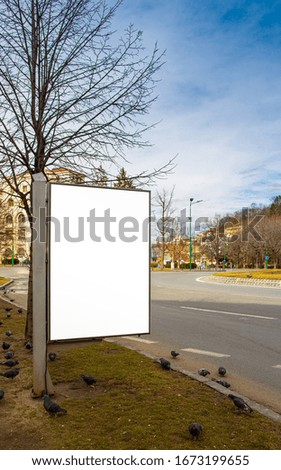 Street billboard with copy space in spring day