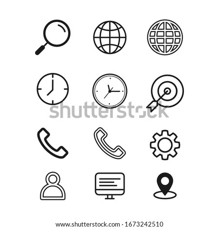 Web icon set, vector Illustration on white background