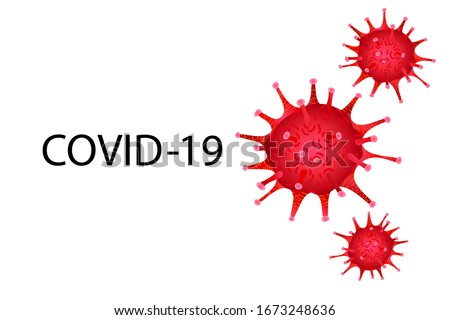 Covid 19, covid-19, corona virus pandemic global warning, red coronavirus symbol and icon vector  illustration 
 Royalty-Free Stock Photo #1673248636