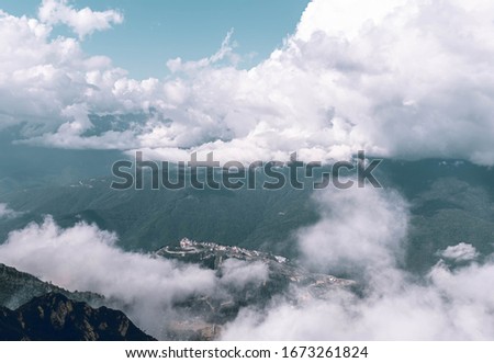 A picture from the highest peak in Russia Rosa Khutor