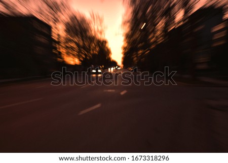Motion blur photo shot in the first half of March 2020