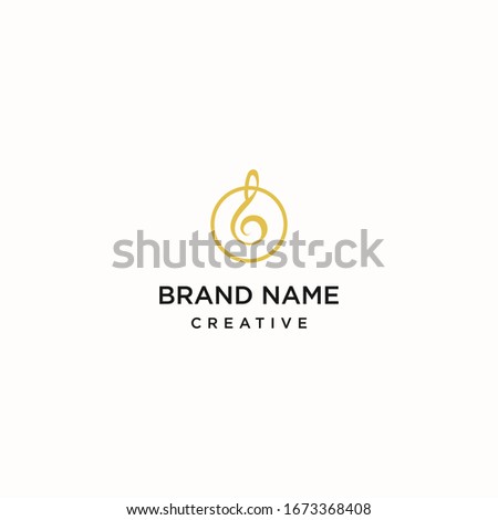 Vector logo design template and monogram concept in trendy linear style - for text or letter B - emblem illustration 