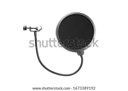 pop filter isolated on white background