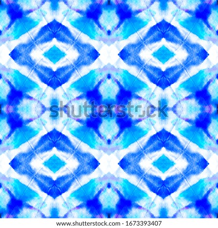 Boho fashion. Blue Tie Dye Seamless. Indigo Watercolor Clothing. Chinese Ornament. Bohemian Fashion. Watercolor Tile. Turkish Mosaic. Indigo Tie Dye Seamless. Bohemian Fashion.