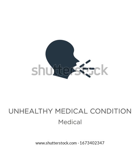 Unhealthy medical condition icon vector. Trendy flat unhealthy medical condition icon from medical collection isolated on white background. Vector illustration can be used for web and mobile graphic 