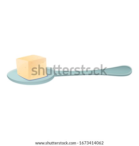 Sugar spoon icon. Cartoon of sugar spoon vector icon for web design isolated on white background