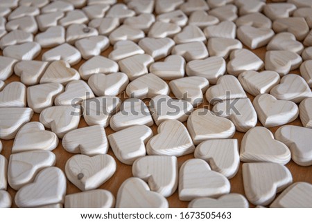German folk art wooden hearts toys