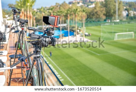 camera for video recording and transmission during football match
