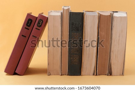Old books on the table. .Education concept. Back to school