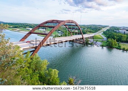 Amazing view of 360 degree bridge in Austin Texax TX USA