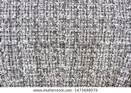 Black and white  tweed fabric background