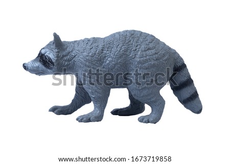 Rubber Toy Raccoon Isolated on white background