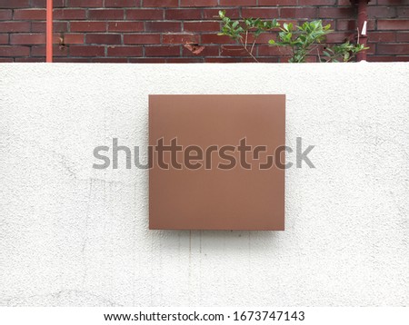 city signboard design, square, standing