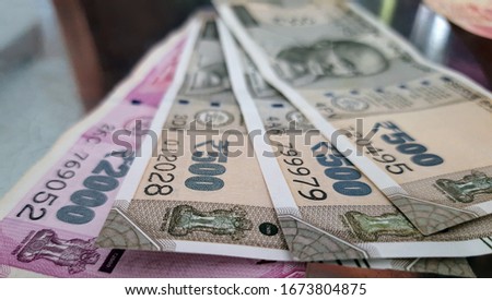 Reserve Bank of India Economy rupee bill RBI  Royalty-Free Stock Photo #1673804875