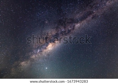 The Milky Way taken from Killcare Beach on the Central Coast of NSW, Australia. 2 image hdr merge. Royalty-Free Stock Photo #1673943283