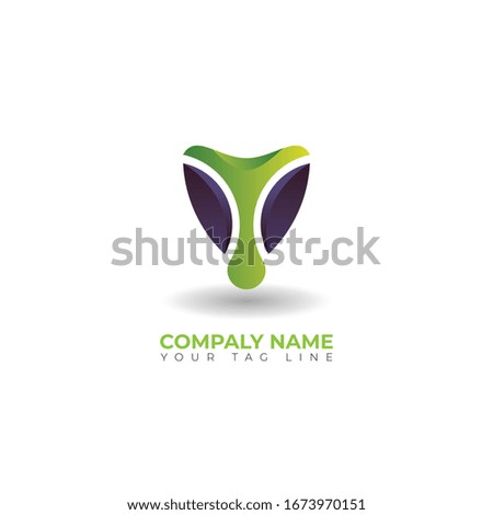 M logo with modern concept vector illustration