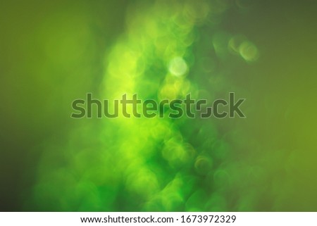 St. Patrick day background. Blurred green bokeh. Copy space.