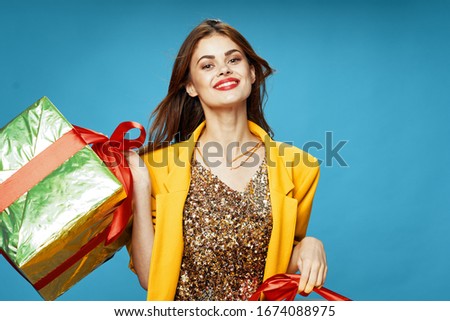 Jolly woman gift holiday fun christmas