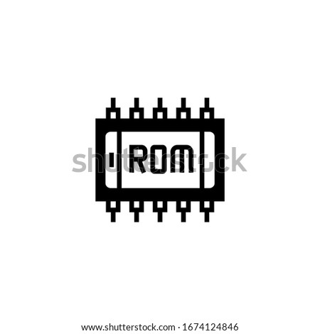 Rom icon vector smartphone in black solid flat design icon isolated on white background
