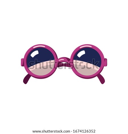 Fashion sunglasses. Vector Illustration in cartoon style isolated on white background.