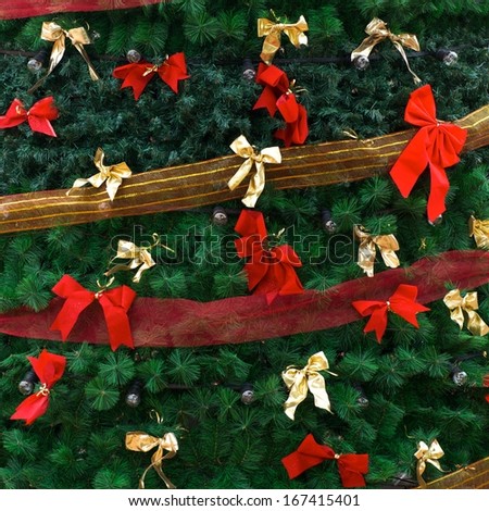 Christmas decoration, christmas tree fragment close up, colorful Christmas decoration, decorative background, interior decor