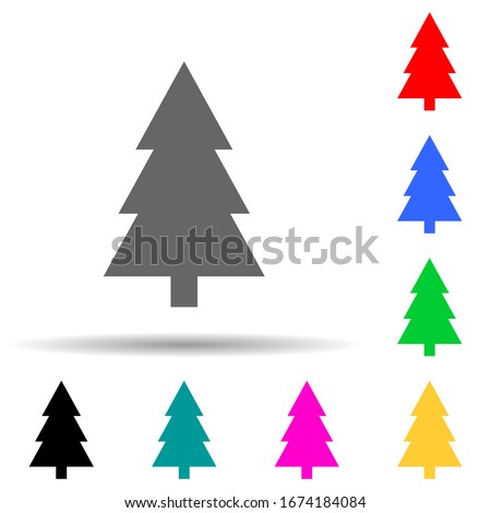 tree multi color style icon. Simple thin line, outline vector of web icons for ui and ux, website or mobile application