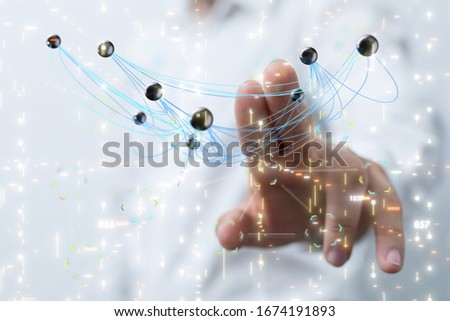 Big data visualization. Network connection structure