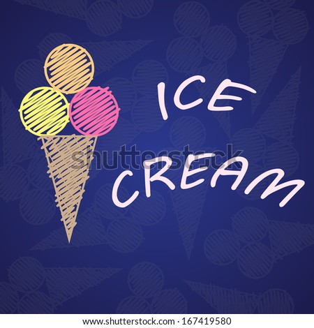 Blue ice cream background. eps10