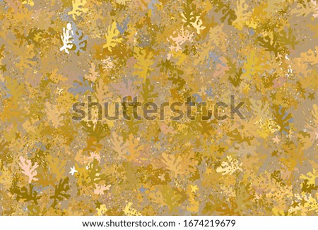 Dark Yellow vector pattern with random forms. Colorful chaotic forms with gradient in modern style. Simple design for your web site.