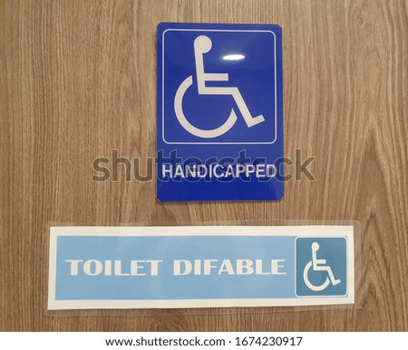Toilet for difable, public area sign, logo, symbol. vector