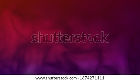 Dark blurry background in purple and red clouds of smoke. Vector stock illustration. Colored fog. Copy space. Abstract blurry background of blue and violet shadows. Royalty-Free Stock Photo #1674271111