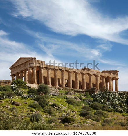 Italy, Agrigento. Valley of the Temples, Temple of Concordia.