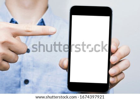 Phones, something that everyone uses, communicates, and sells online more and more every day, white screen mockup template.