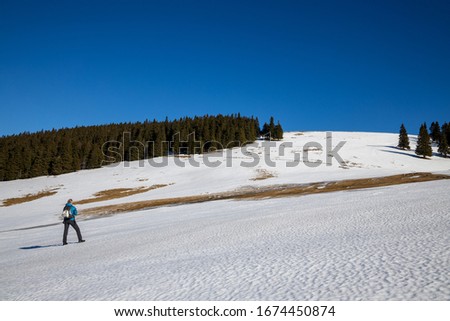 Discover beautiful Romanian Mountains - Winter landscape

