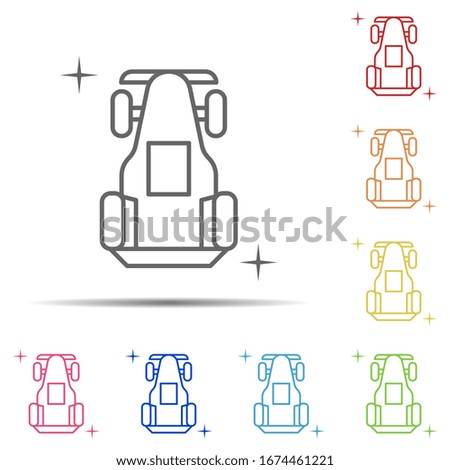 Racing, sport multi color icon. Element of sport thin line icon on white background