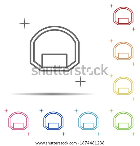 Basketball, sport multi color icon. Element of sport thin line icon on white background