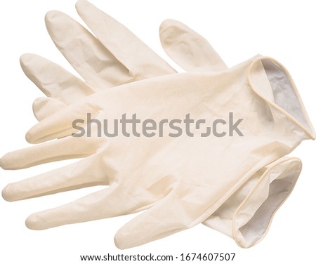 medical gloves isolated on white background Royalty-Free Stock Photo #1674607507