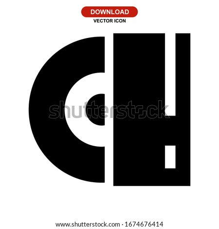 vinyl icon or logo isolated sign symbol vector illustration - high quality black style vector icons
