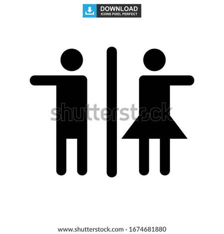 toilet icon or logo isolated sign symbol vector illustration - high quality black style vector icons
