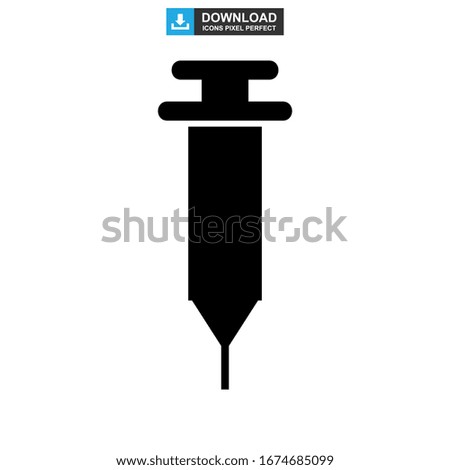 syringe icon or logo isolated sign symbol vector illustration - high quality black style vector icons
