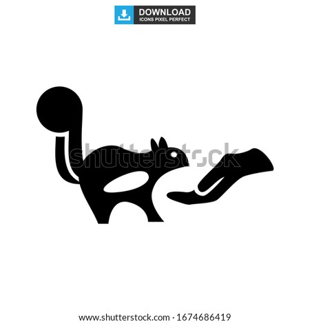 squirrel icon or logo isolated sign symbol vector illustration - high quality black style vector icons
