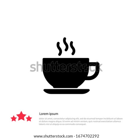Coffee cup icon. Hot drink icon vector