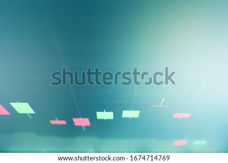 Abstract blur candlestick charts for stock markets or Forex with copy spaces for  present business and financial market economy information. abstract background for financial investment concepts.