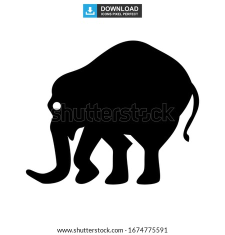 elephant icon or logo isolated sign symbol vector illustration - high quality black style vector icons
