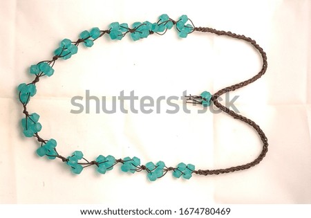 necklace on white background, digital photo picture as a background