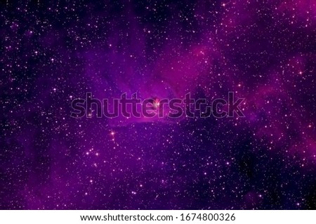 Beautiful pink cosmic nebula in deep space. Elements of this image were furnished by NASA. For any purpose.