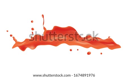 red liquid splash realistic drops and splashes isolated on white background fruits juice splashing concept horizontal vector illustration