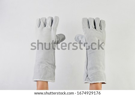 Work gloves isolated on white background