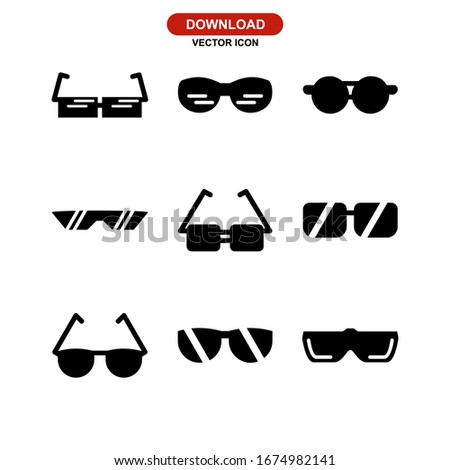 sunglasses icon or logo isolated sign symbol vector illustration - Collection of high quality black style vector icons
